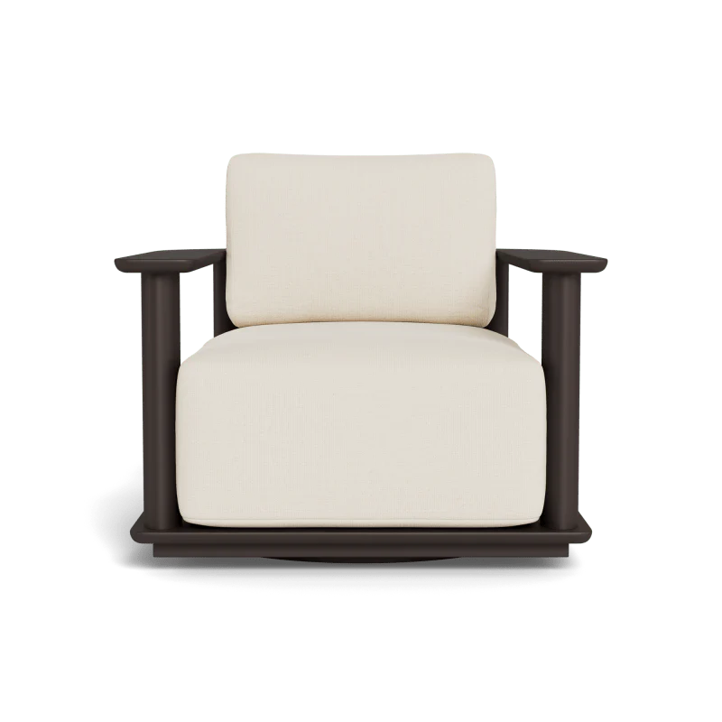Newport Aluminum Barrel Swivel Lounge Chair - Image 44