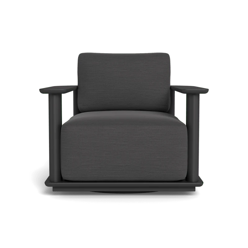 Newport Aluminum Barrel Swivel Lounge Chair - Image 46