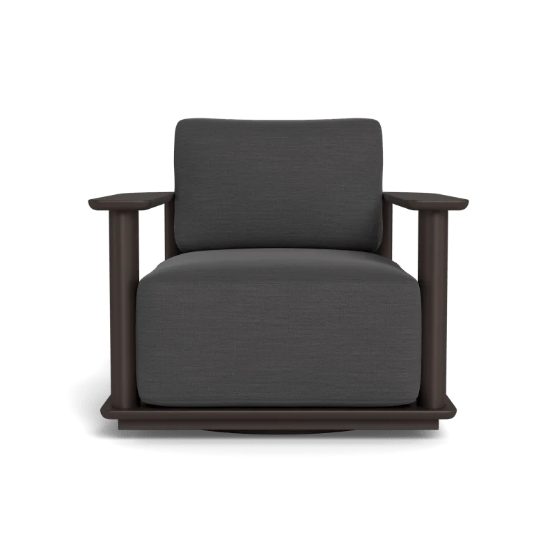 Newport Aluminum Barrel Swivel Lounge Chair - Image 48
