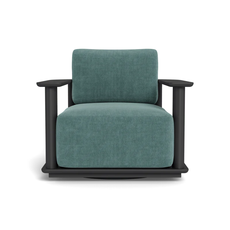Newport Aluminum Barrel Swivel Lounge Chair - Image 49