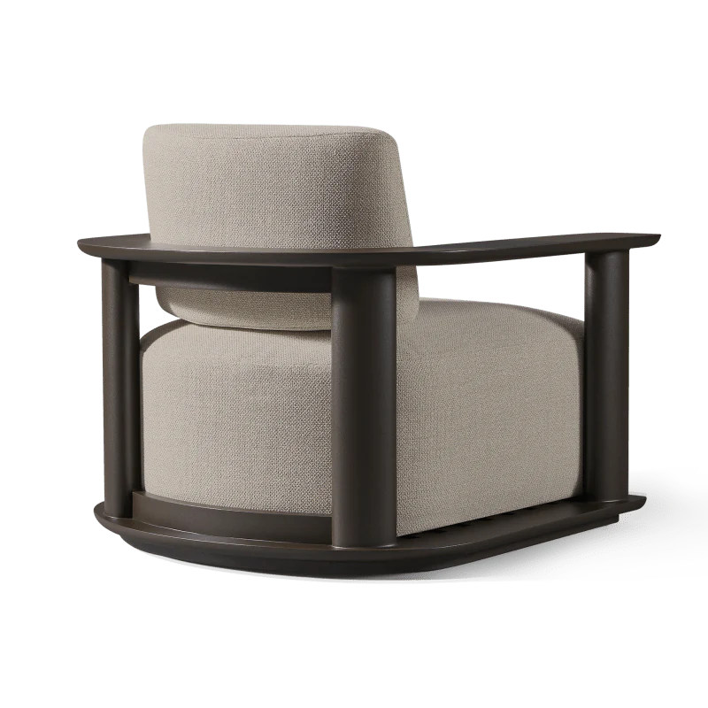Newport Aluminum Barrel Swivel Lounge Chair - Image 5