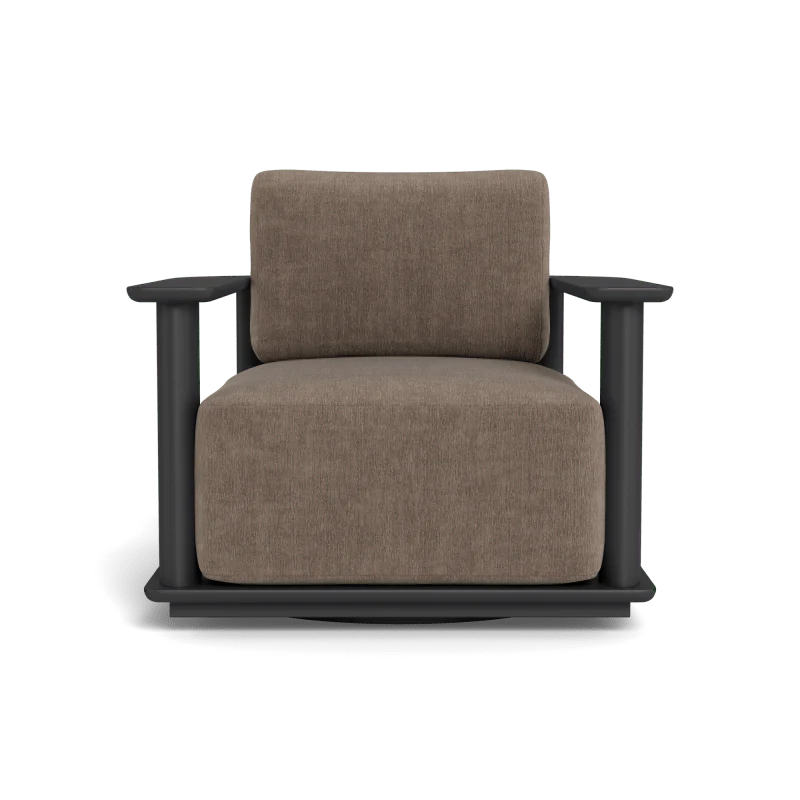 Newport Aluminum Barrel Swivel Lounge Chair - Image 51