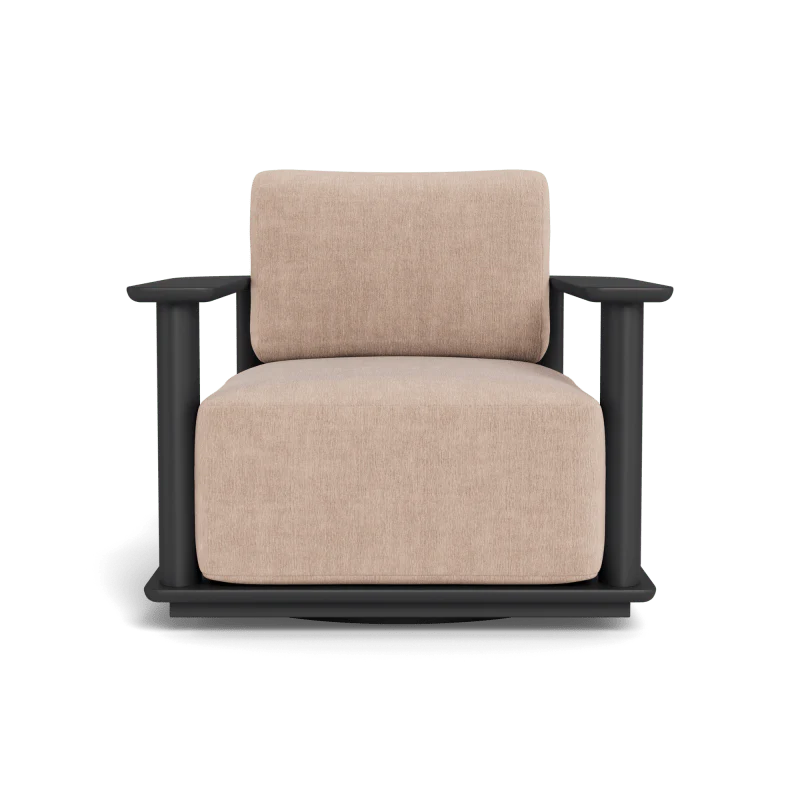 Newport Aluminum Barrel Swivel Lounge Chair - Image 52