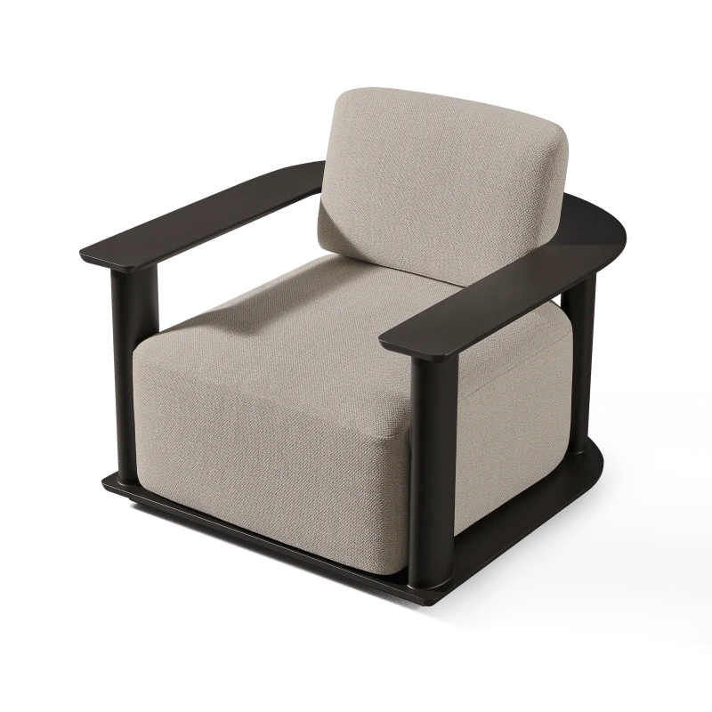 Newport Aluminum Barrel Swivel Lounge Chair - Image 6