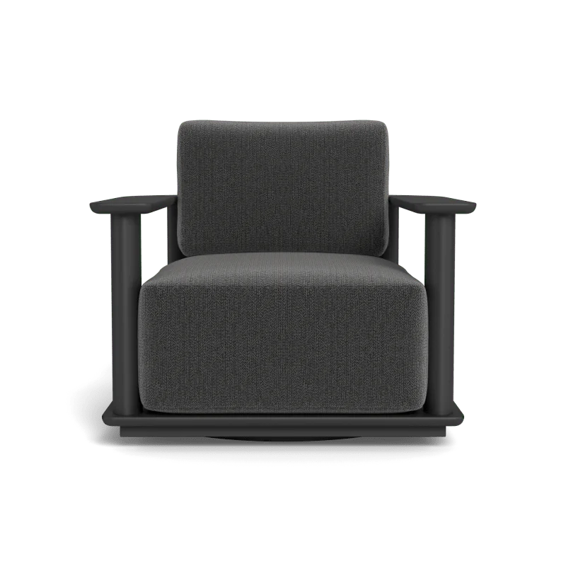Newport Aluminum Barrel Swivel Lounge Chair - Image 60