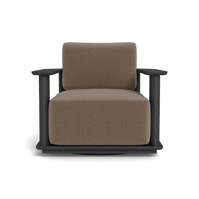 Newport Aluminum Barrel Swivel Lounge Chair - Image 62