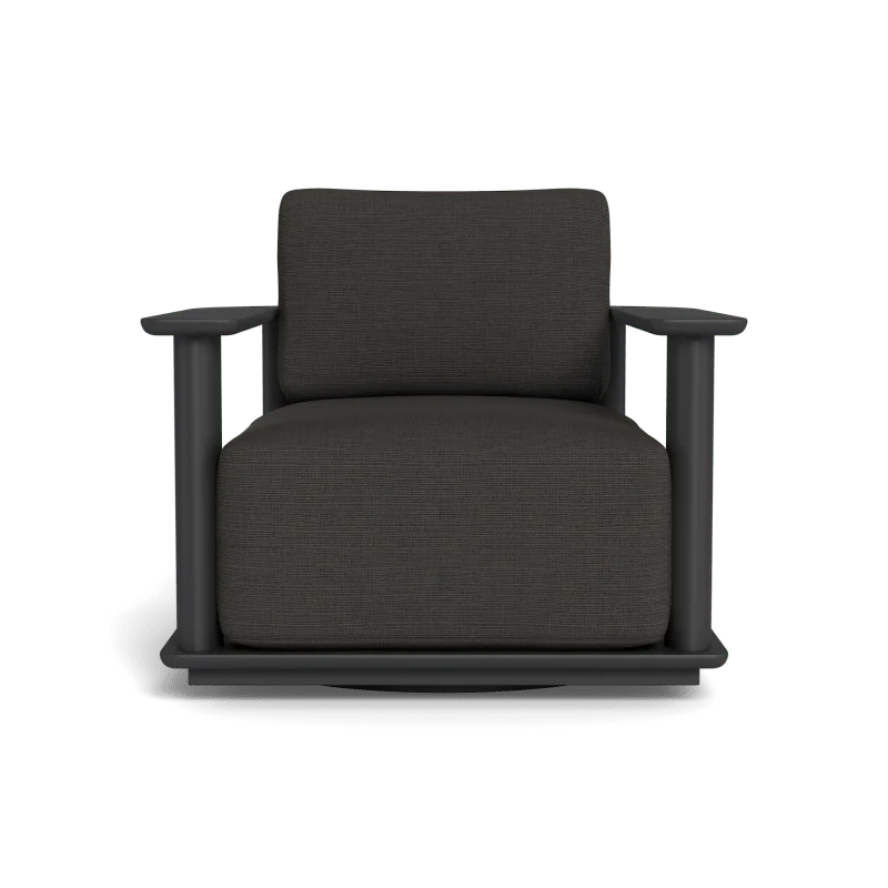 Newport Aluminum Barrel Swivel Lounge Chair - Image 66
