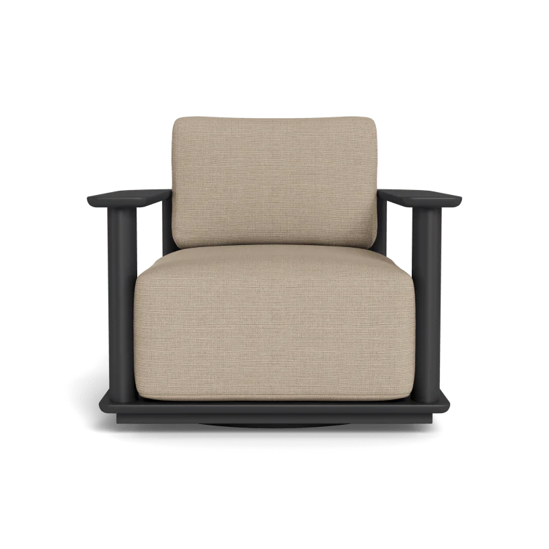 Newport Aluminum Barrel Swivel Lounge Chair - Image 67