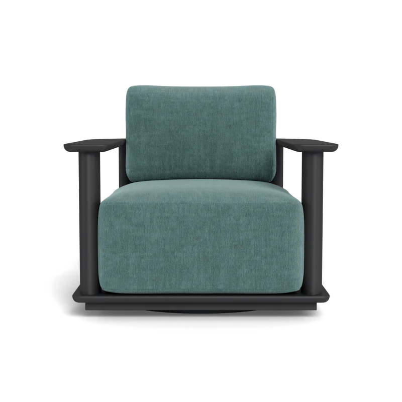 Newport Aluminum Barrel Swivel Lounge Chair - Image 69