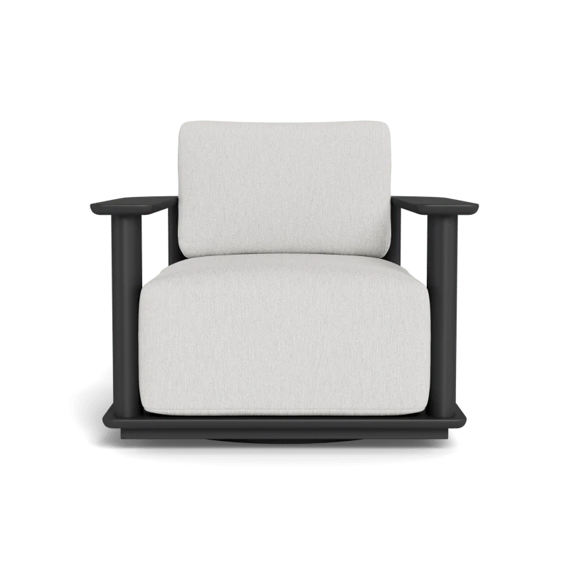 Newport Aluminum Barrel Swivel Lounge Chair - Image 75