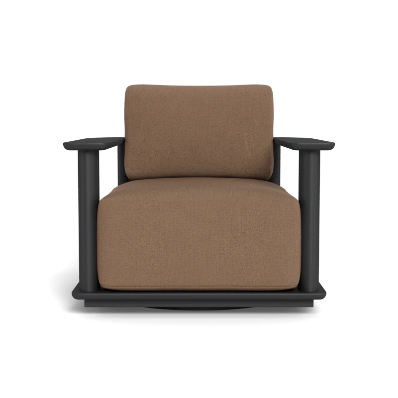 Newport Aluminum Barrel Swivel Lounge Chair - Image 81