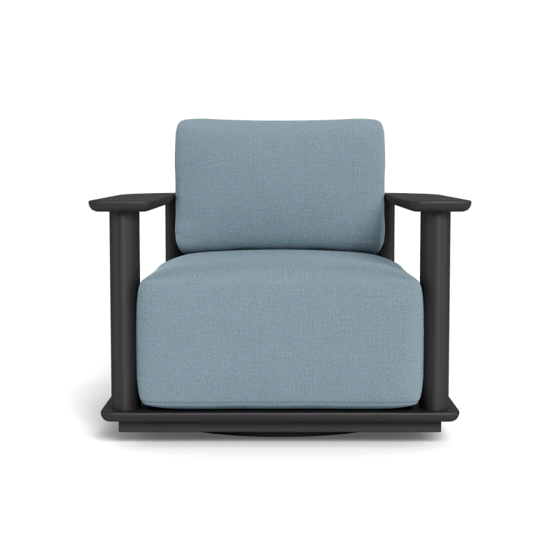 Newport Aluminum Barrel Swivel Lounge Chair - Image 87