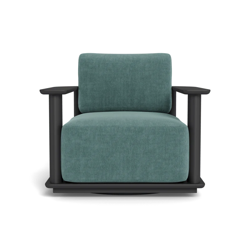 Newport Aluminum Barrel Swivel Lounge Chair - Image 94