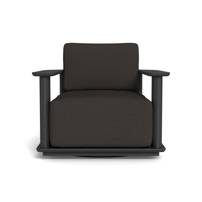 Newport Aluminum Barrel Swivel Lounge Chair - Image 98