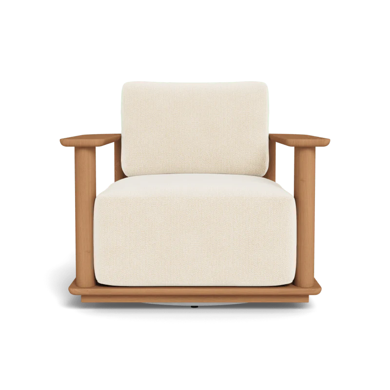 Newport Teak Barrel Swivel Lounge Chair - Image 27