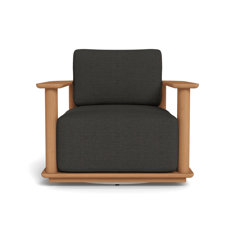 Newport Teak Barrel Swivel Lounge Chair - Image 30