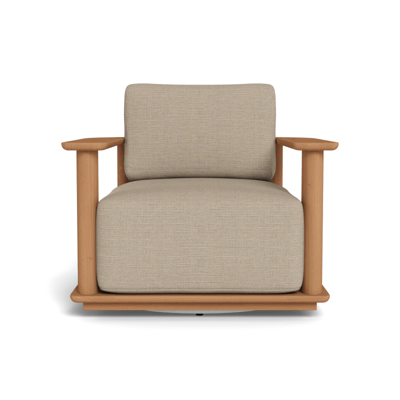 Newport Teak Barrel Swivel Lounge Chair - Image 31