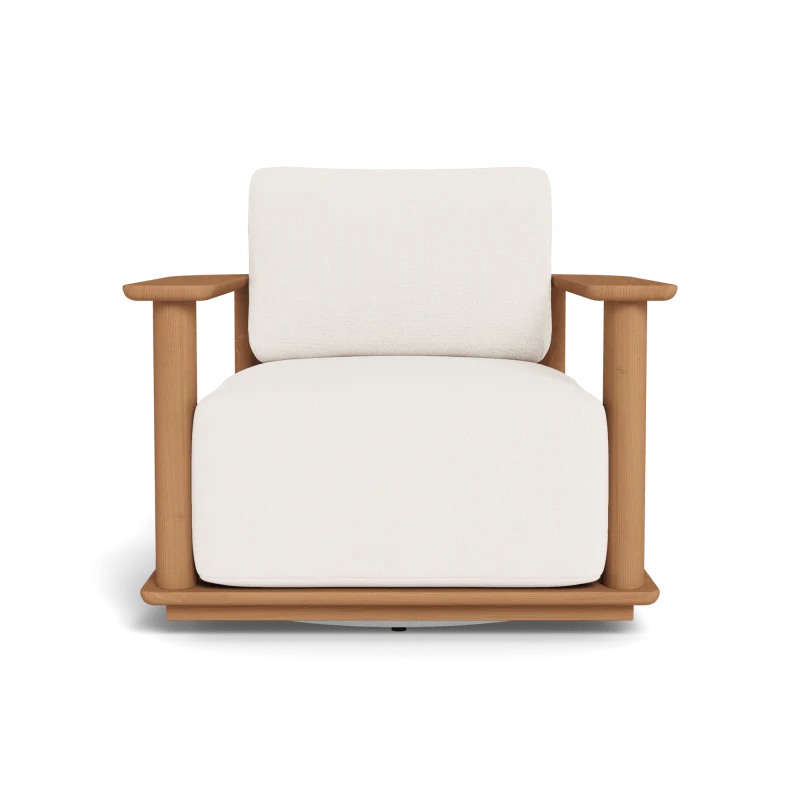 Newport Teak Barrel Swivel Lounge Chair - Image 42