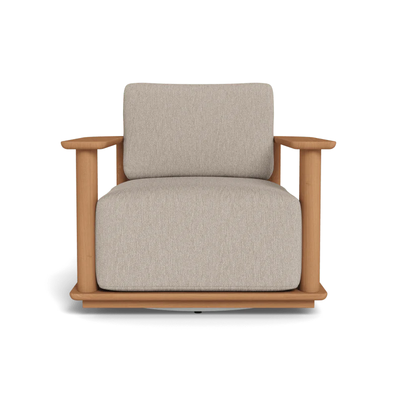 Newport Teak Barrel Swivel Lounge Chair - Image 49