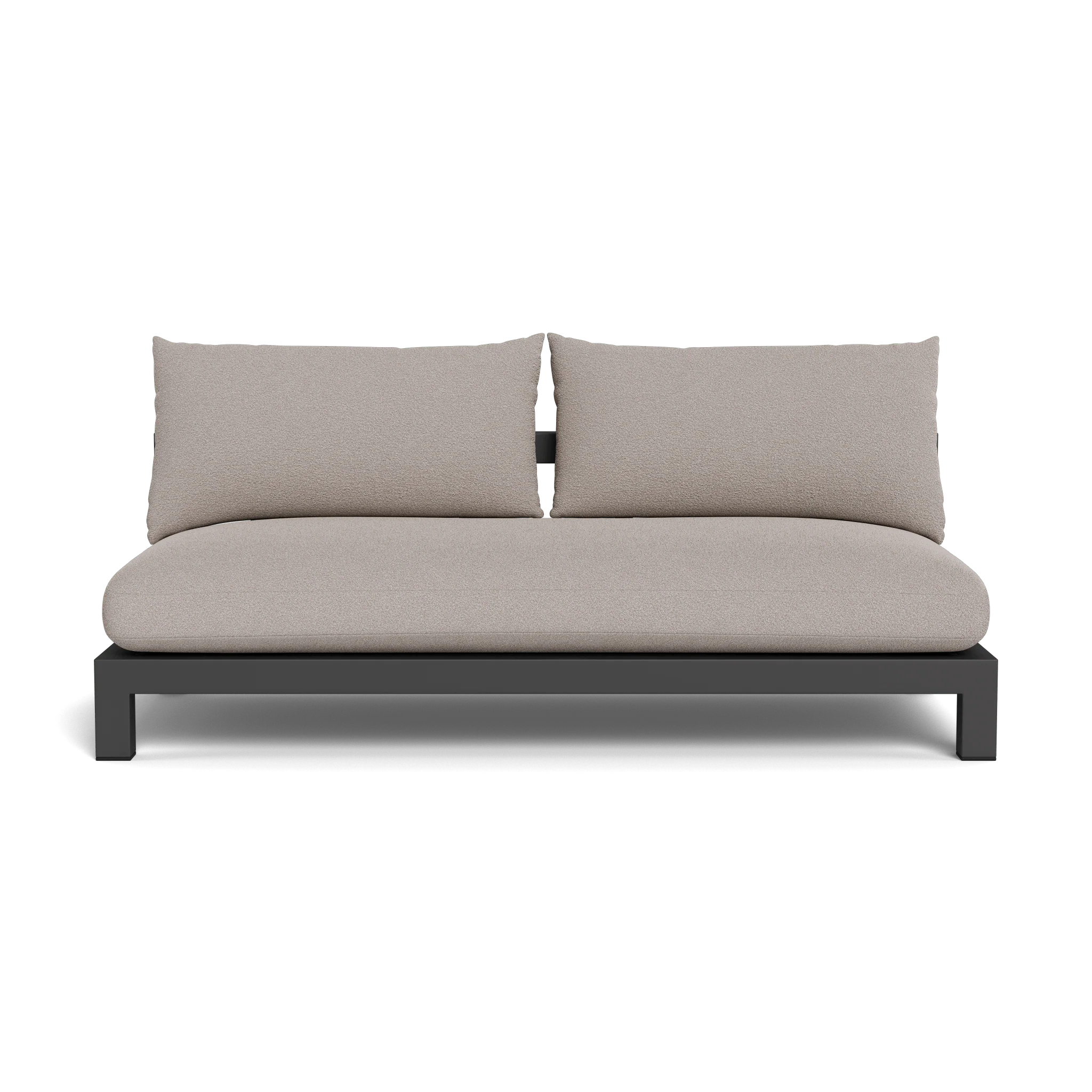 Pacific Aluminum 2 Seat Armless Sofa - Image 15