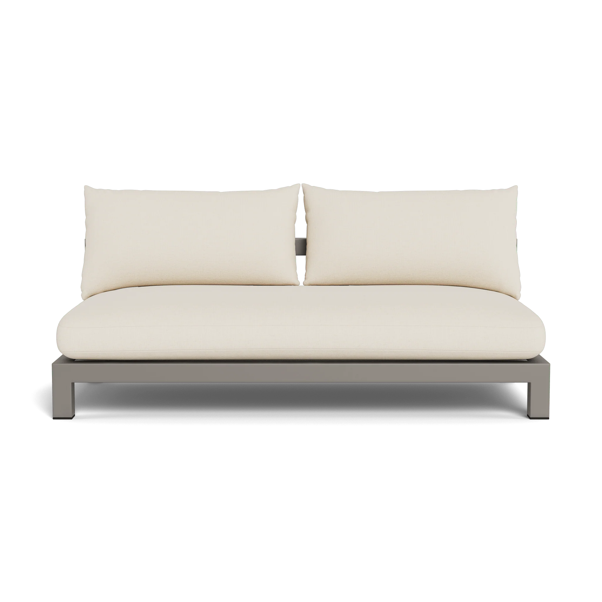 Pacific Aluminum 2 Seat Armless Sofa - Image 18