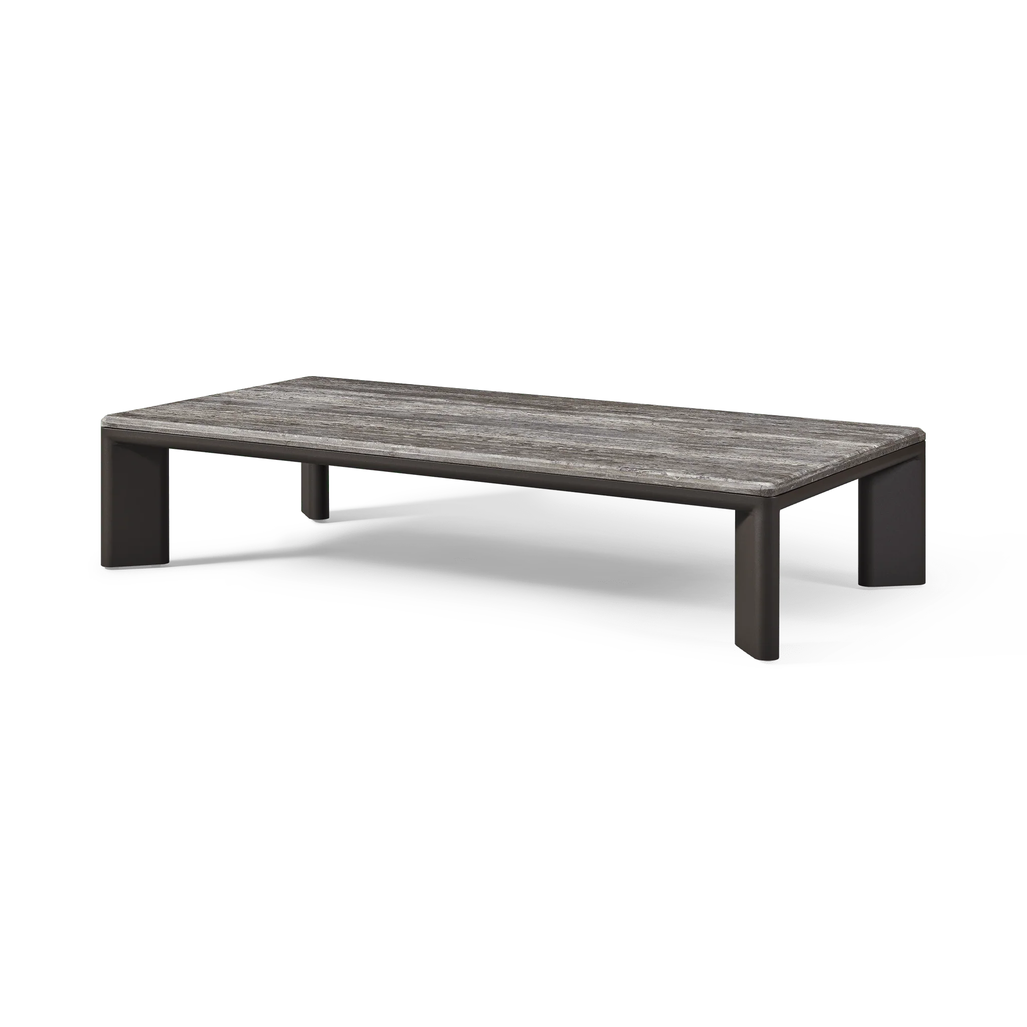 Palm Beach Aluminum Rectangle Coffee Table - Image 3
