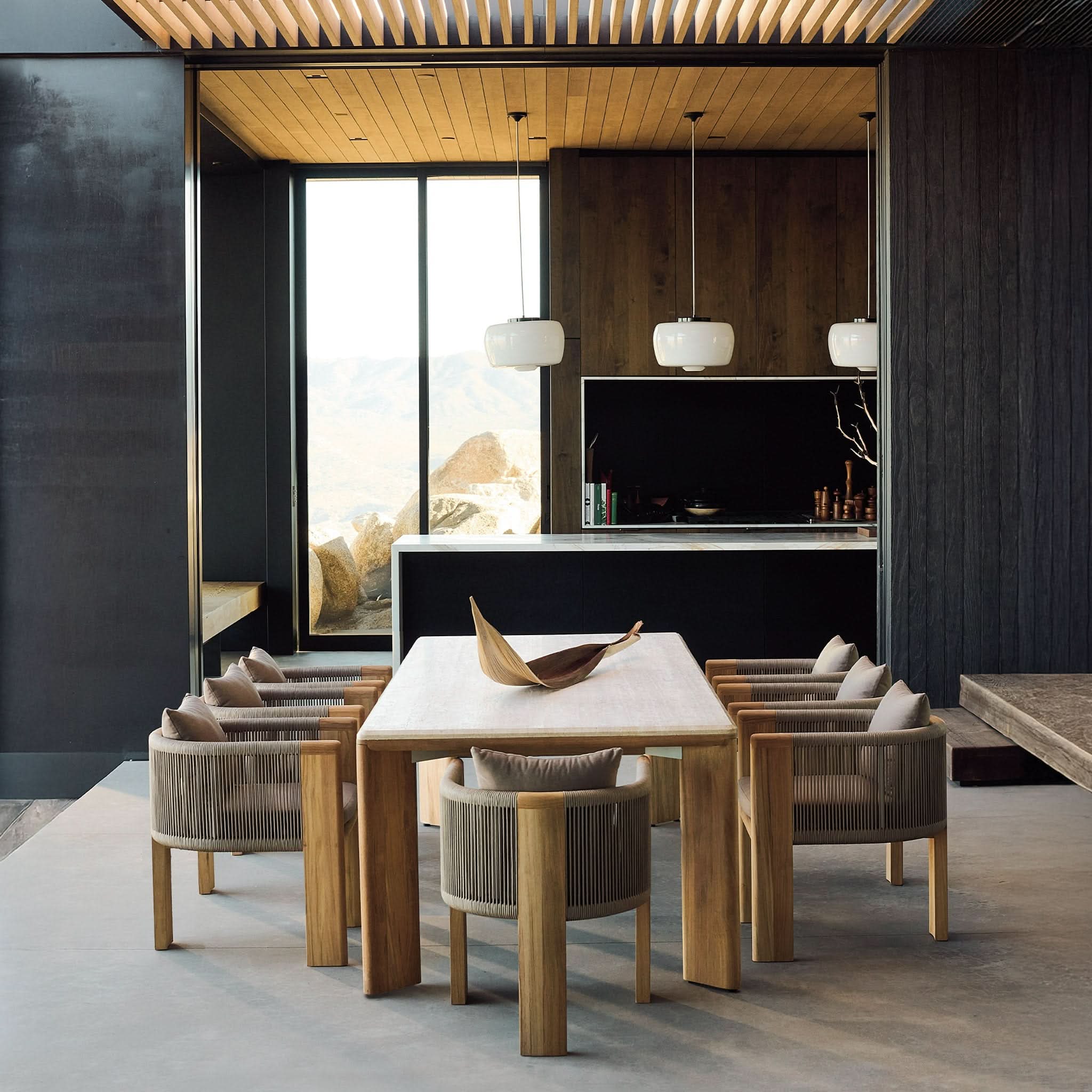 Palm Beach Teak Rectangle Dining Table - Image 2