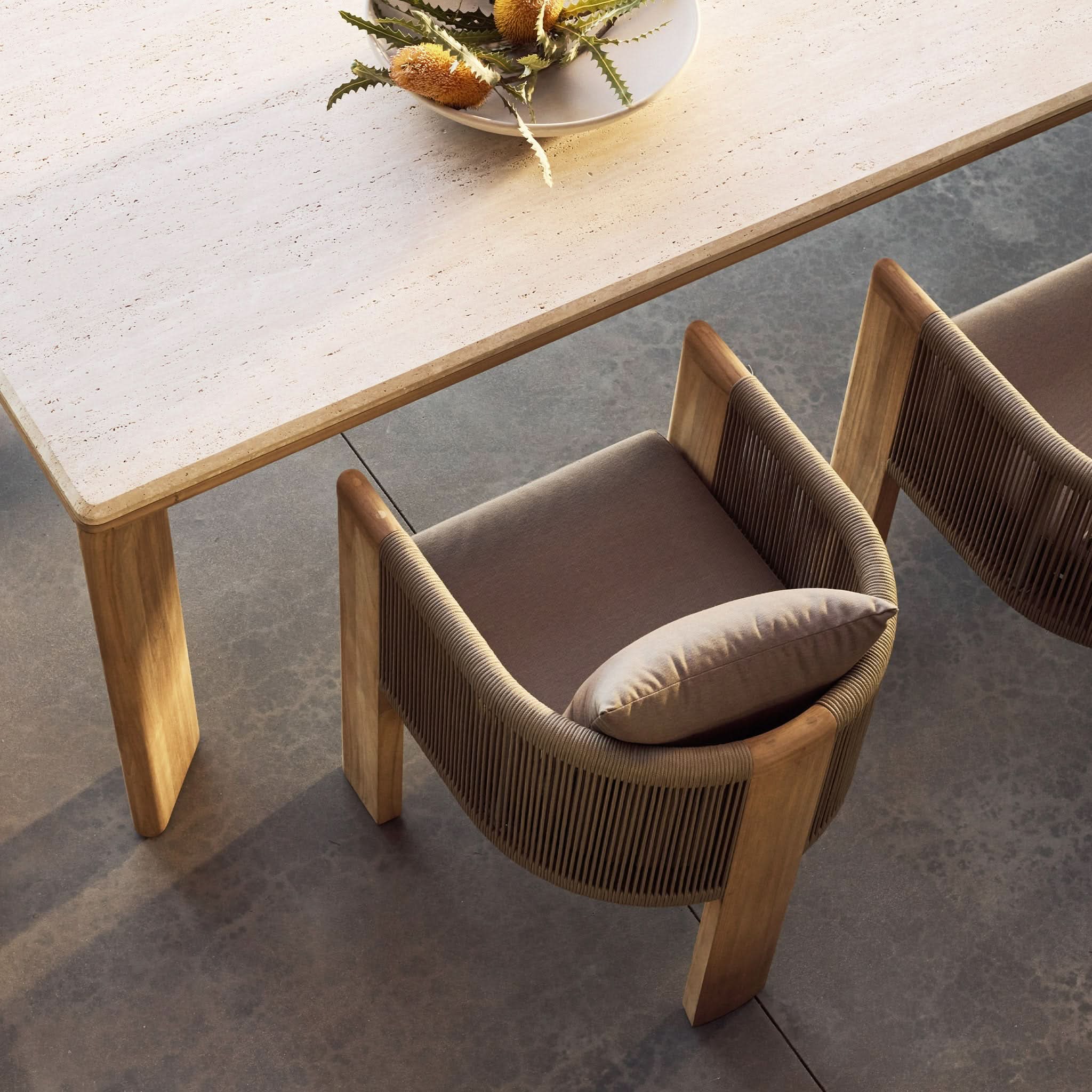 Palm Beach Teak Rectangle Dining Table - Image 6