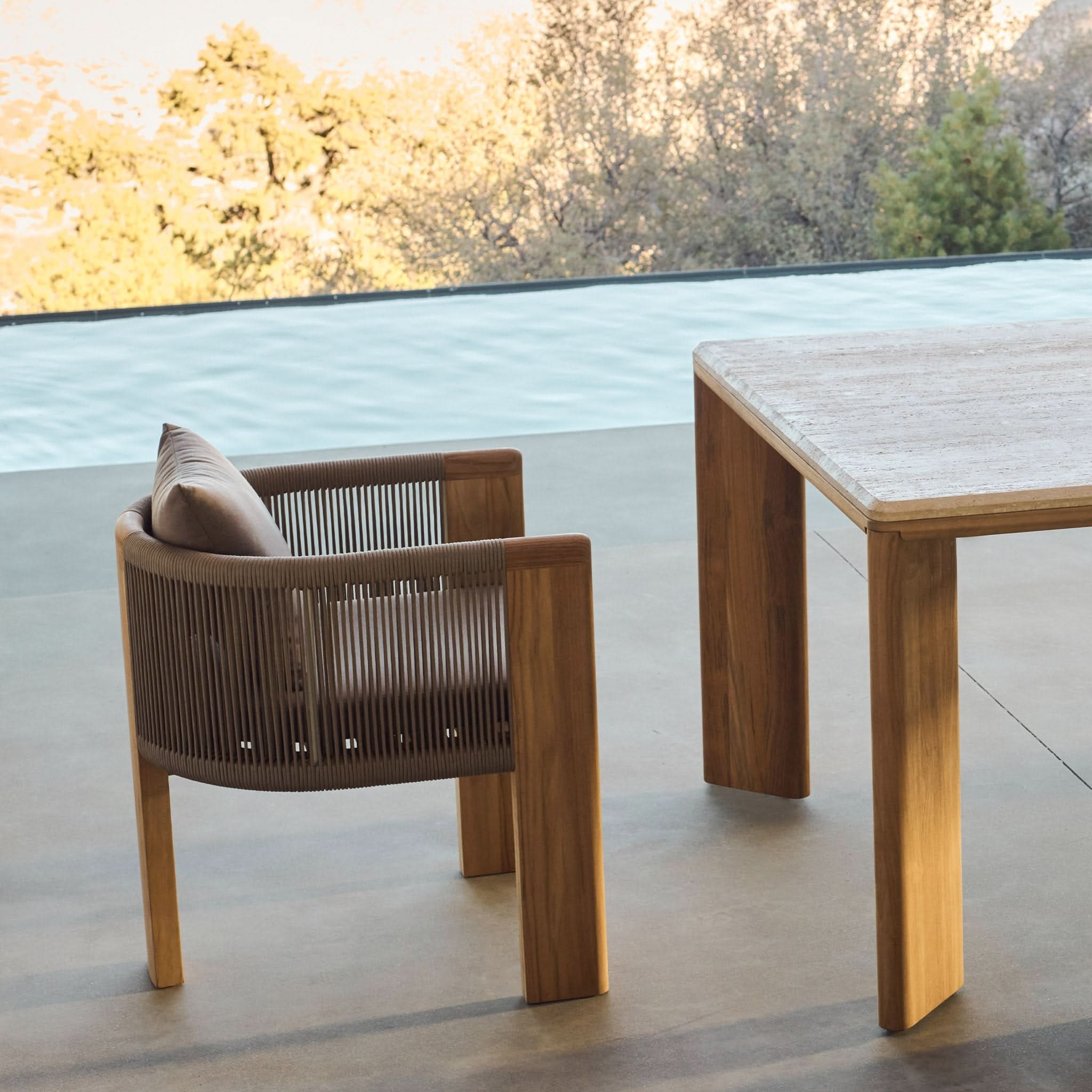 Palm Beach Teak Rectangle Dining Table - Image 9