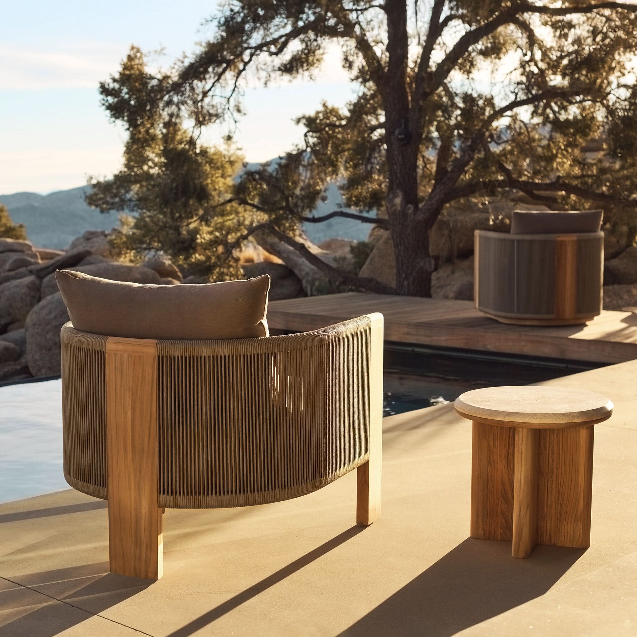 Palm Beach Teak Round Side Table - Image 8