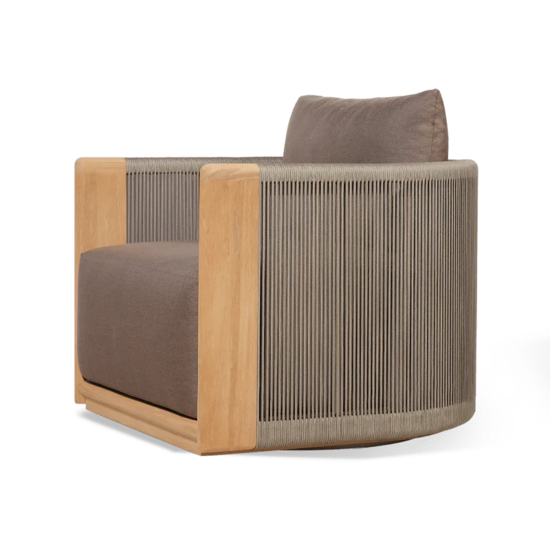 Palm Beach Teak Swivel Lounge Chair - Image 3