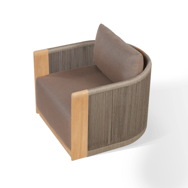 Palm Beach Teak Swivel Lounge Chair - Image 7