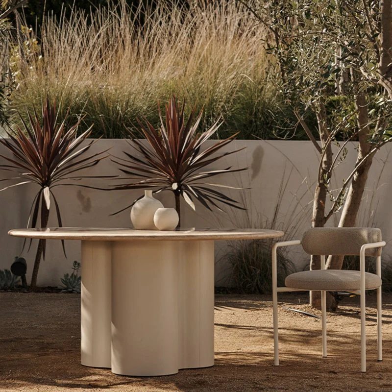 Porto Aluminum Round Dining Table 60" - Image 2