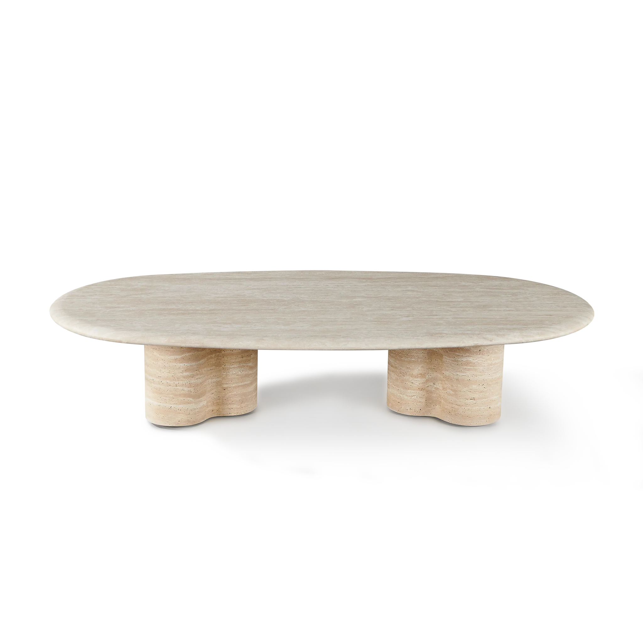 Porto Travertine Pill Coffee Table - Image 3