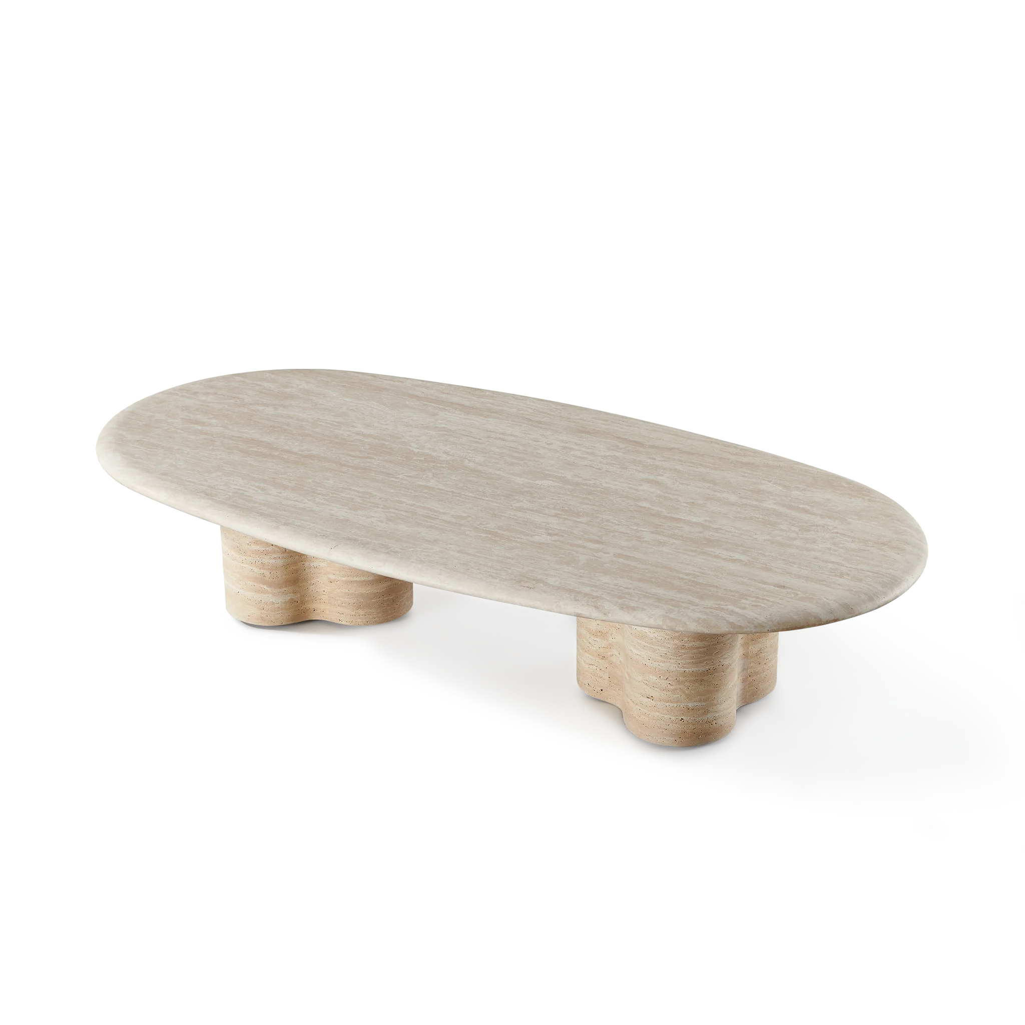 Porto Travertine Pill Coffee Table - Image 4