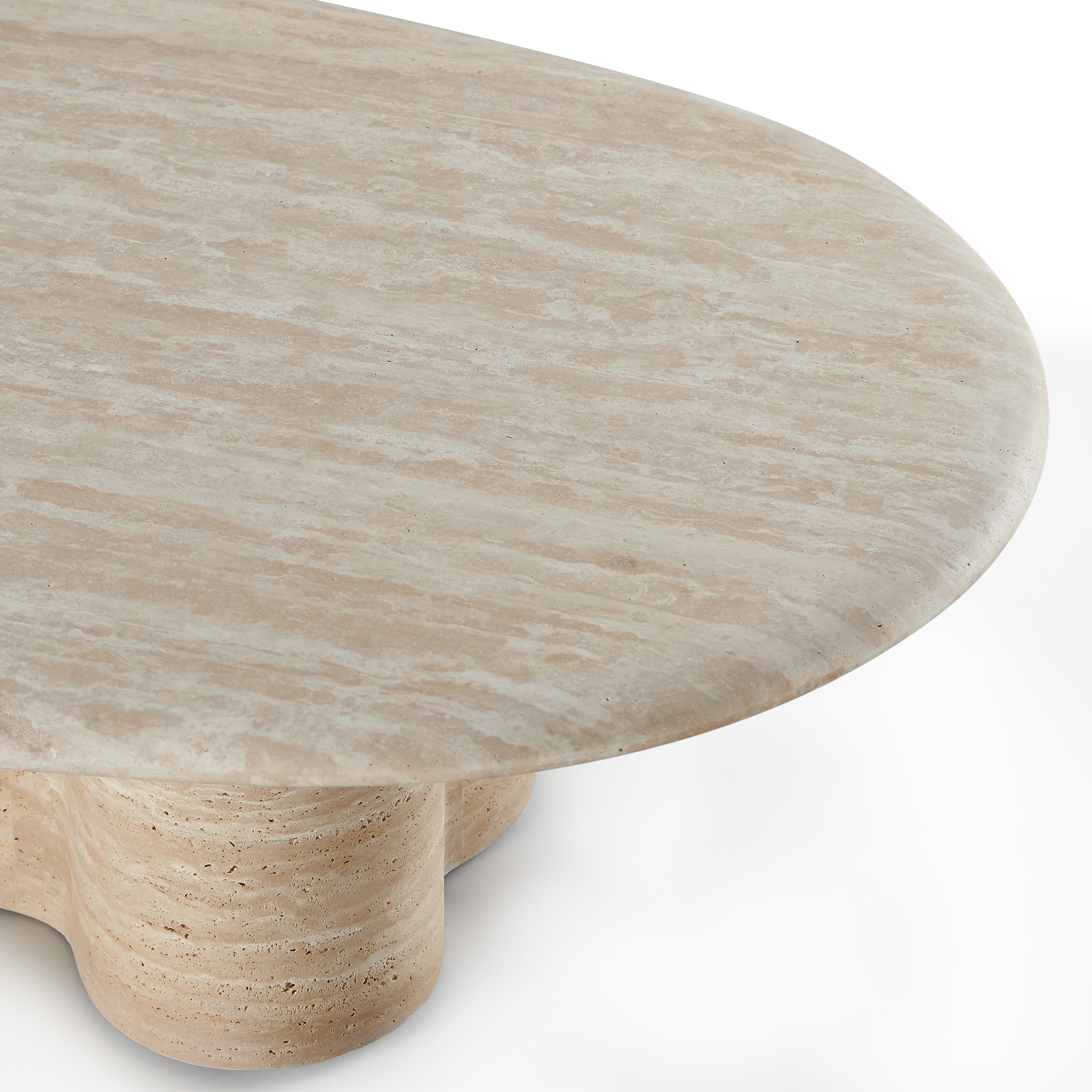Porto Travertine Pill Coffee Table - Image 5