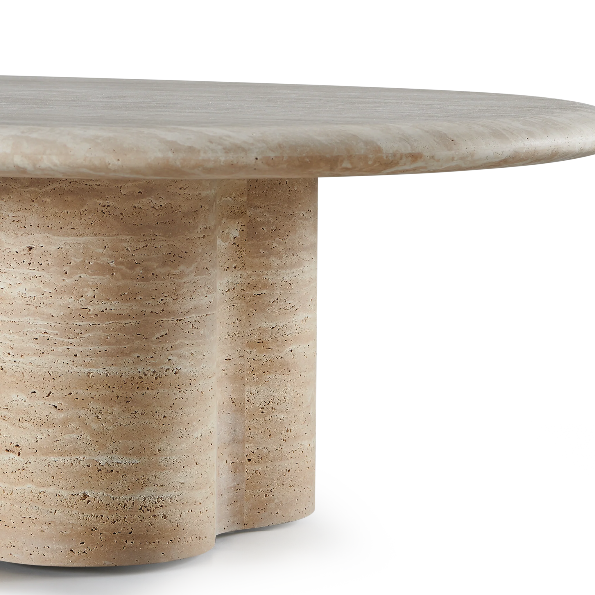Porto Travertine Pill Coffee Table - Image 7