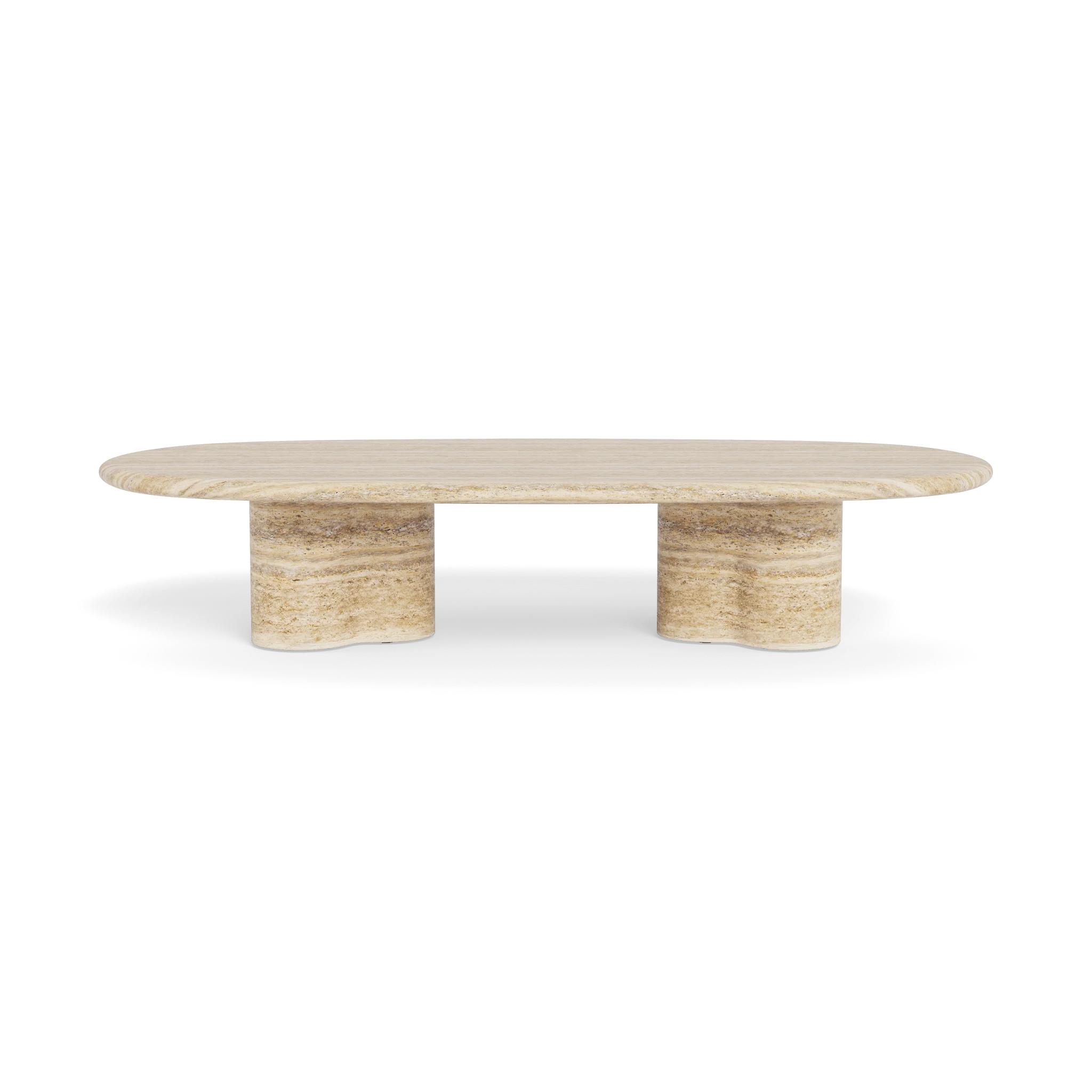 Porto Travertine Pill Coffee Table - Image 9