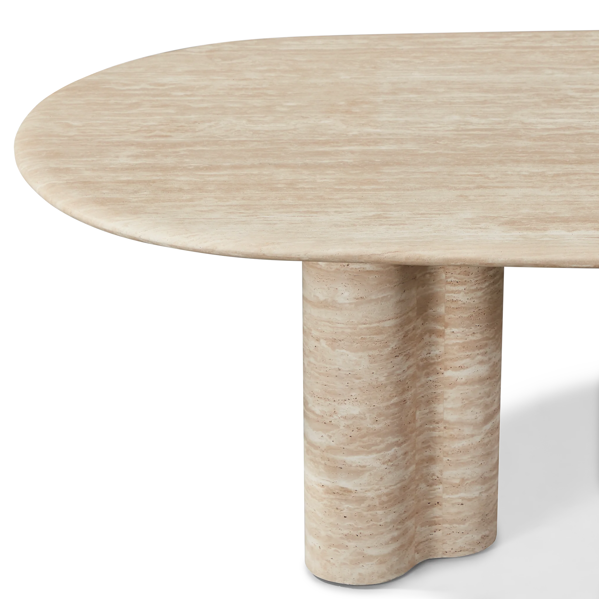 Porto Travertine Pill Dining Table 108" - Image 8