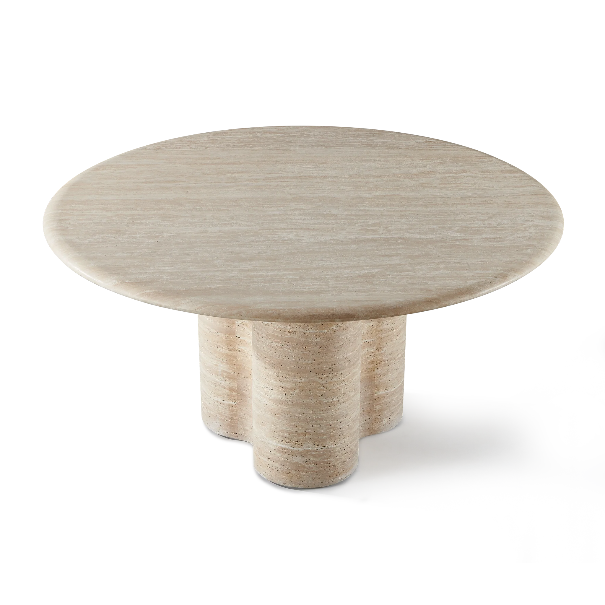 Porto Travertine Round Dining Table 60" - Image 3