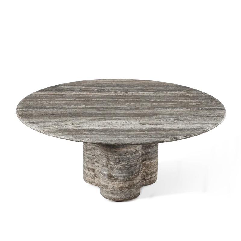 Porto Travertine Round Dining Table 72" - Image 8