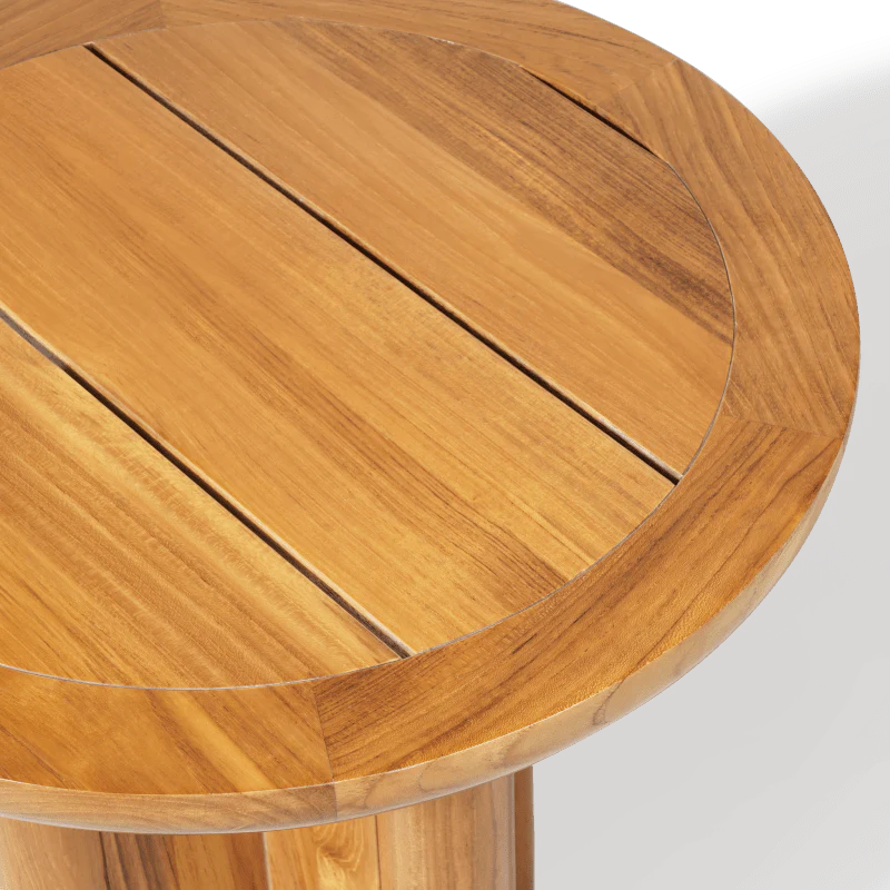 Sydney Slatted Round Side Table - Image 6