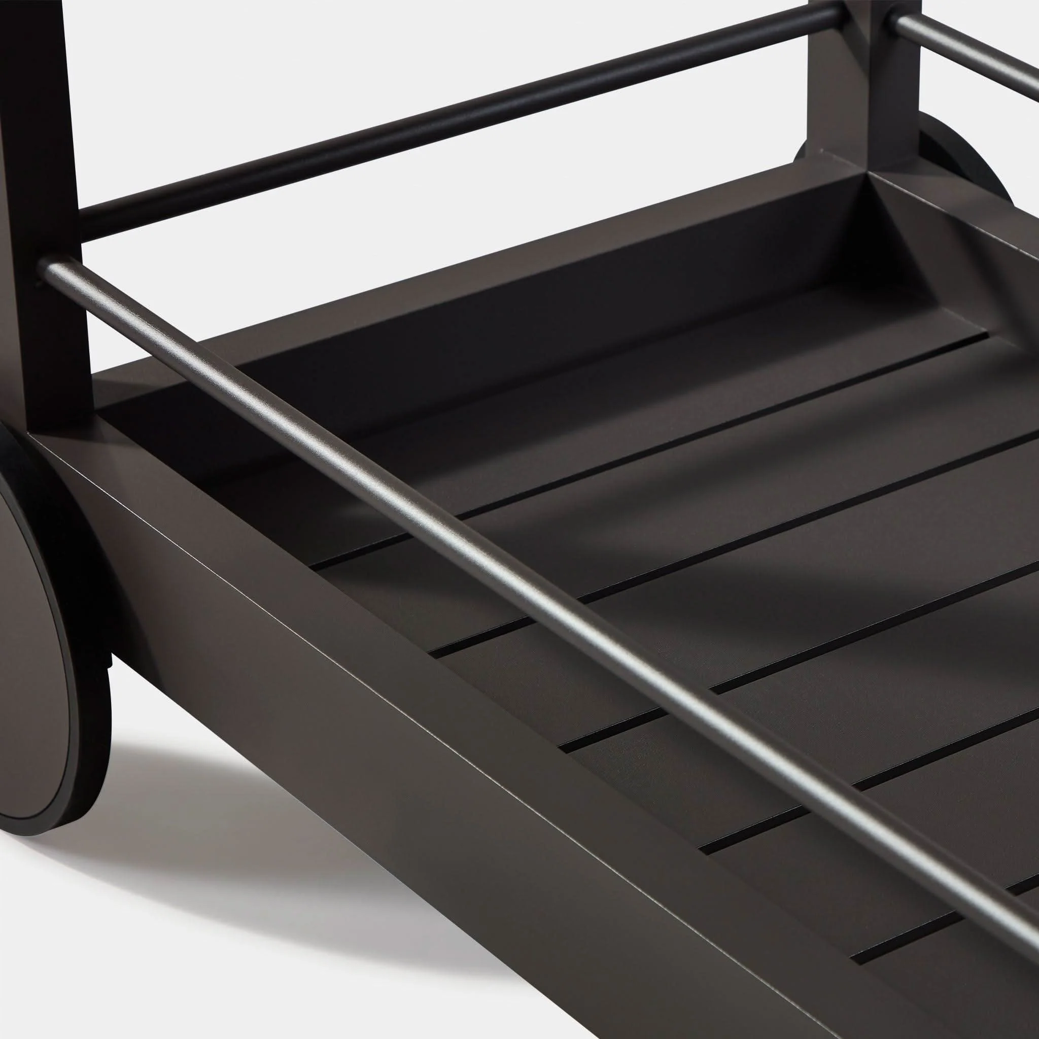 Tavola Aluminum Slatted Bar Cart - Image 6