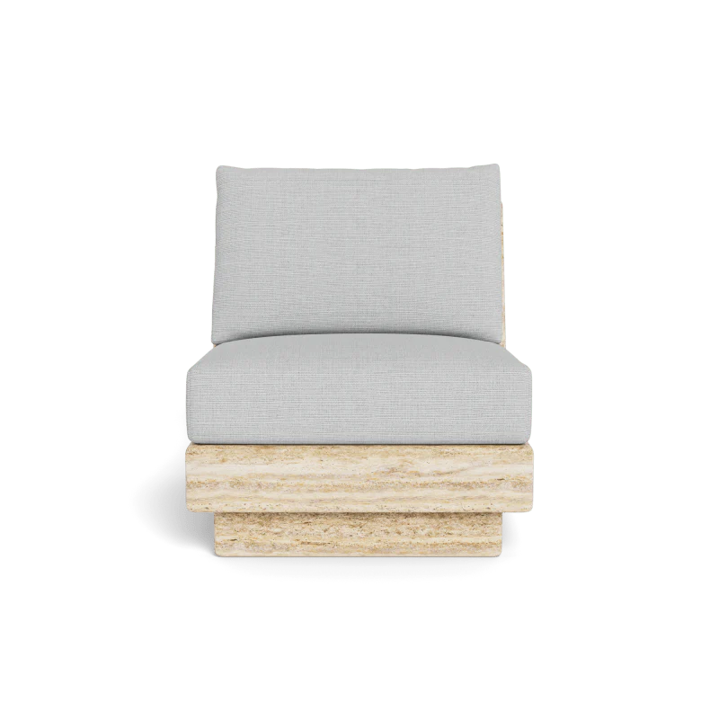 Tulum Travertine Armless Lounge Chair - Image 40