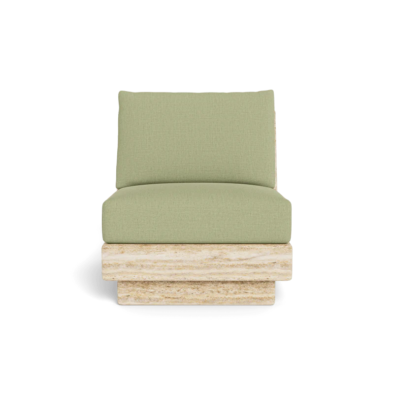 Tulum Travertine Armless Lounge Chair - Image 52