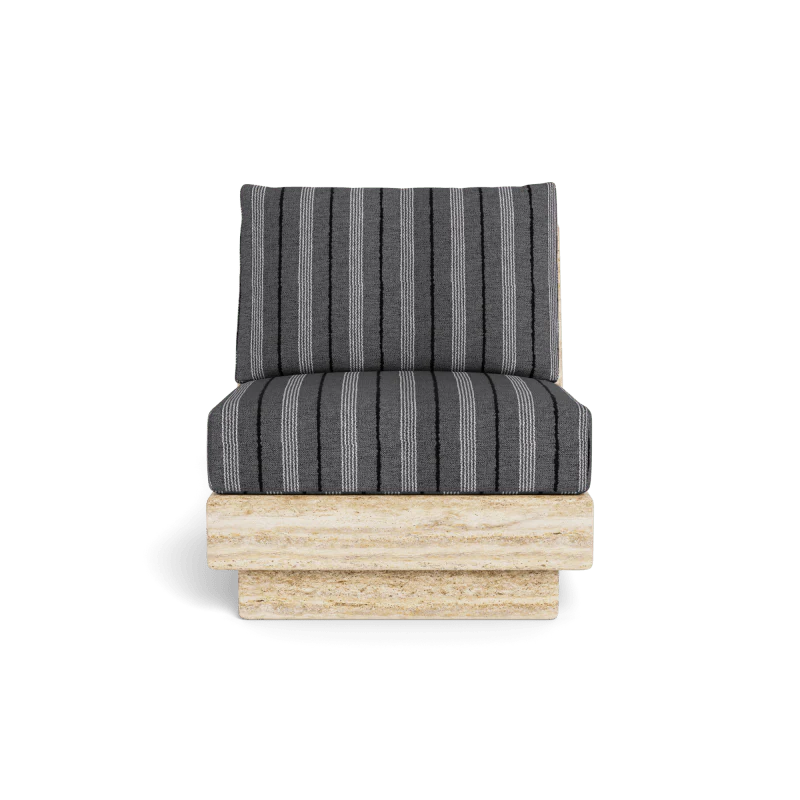 Tulum Travertine Armless Lounge Chair - Image 59