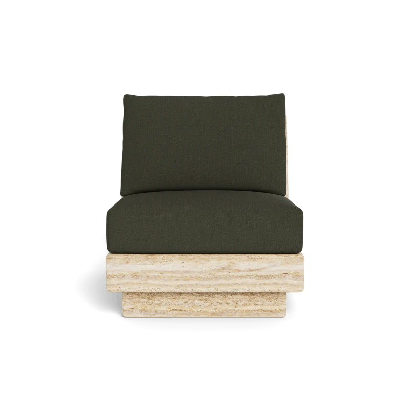 Tulum Travertine Armless Lounge Chair - Image 63