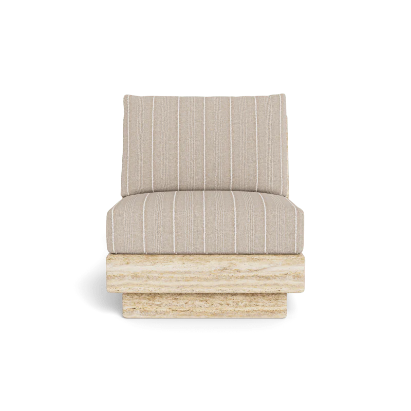 Tulum Travertine Armless Lounge Chair - Image 73