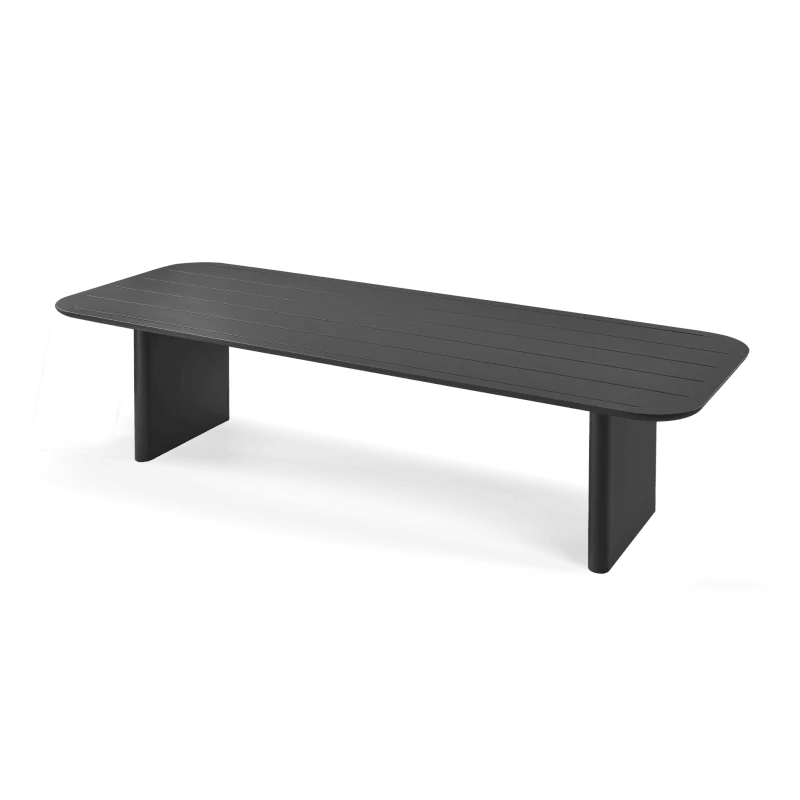 Victoria Aluminum Slatted Dining Table 144" - Image 3