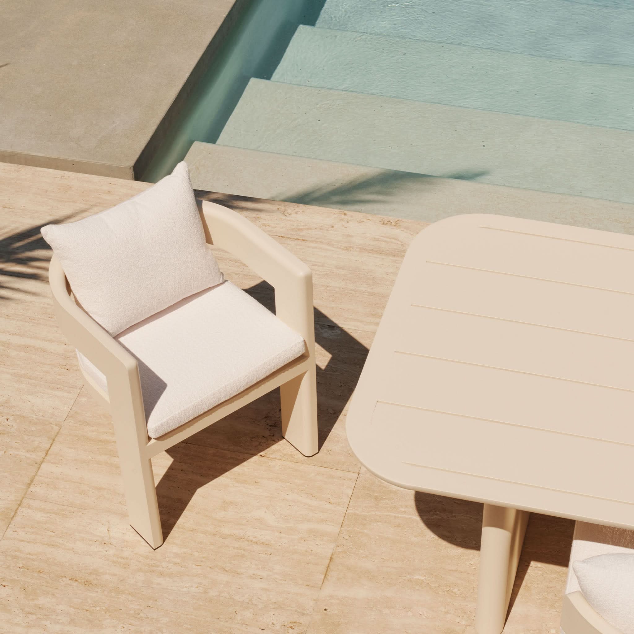 Victoria Aluminum Dining Chair - Image 2